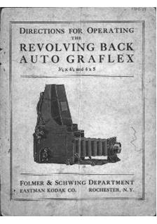 Graflex Auto Graflex manual. Camera Instructions.